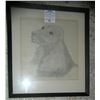 Image 1 : Dog pencil drawing artist signed dated 1972