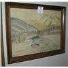 Image 1 : Vintage scenic art work, framed