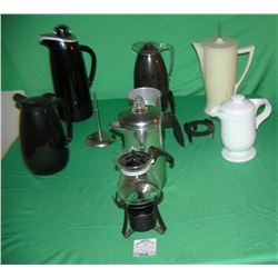 Vintage coffee, tea or hot choclate pots and warmers