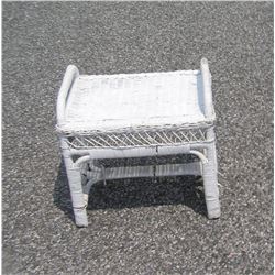 Vintage wicker ottoman