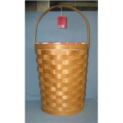 Basket weave decorated beach or barbecue cooler