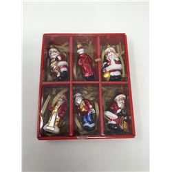 6 Piece Santa Ornaments