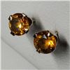 Image 1 : 14K Yellow Gold Citrine(0.6ct) Earrings, Made in Canada