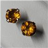 Image 2 : 14K Yellow Gold Citrine(0.6ct) Earrings, Made in Canada