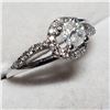 Image 1 : 14K White Gold Diamond(0.4 + 0.25ct) Color G-H, Clarity I-1 To I-2 Ring (~Size 6), Made in Canada, A