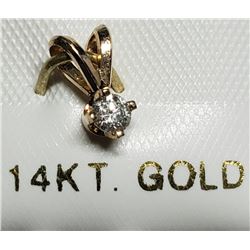 14K Yellow Gold Diamond(0.07ct) Pendant, Made in Canada (Estimated Selling Price from $45 to $90)