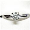 Image 2 : 14K White Gold Diamond(0.32ct) Color H, Clarity Si-2 Ring (~Size 5.5), Made in Canada, Appraised Ret