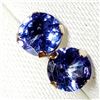 Image 1 : 10K Yellow Gold Tanzanite(0.56ct) Fw Pearl 2 In 1 Earrings, Made in Canada