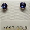 Image 3 : 10K Yellow Gold Tanzanite(0.56ct) Fw Pearl 2 In 1 Earrings, Made in Canada