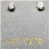 Image 2 : 14K Yellow Gold Diamond(0.14ct) Earrings, Made in Canada (Estimated Selling Price from $90 to $180)