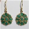 Image 2 : Silver Emerald Hand Crafted Earrings (Estimated Selling Price from $30 to $60)