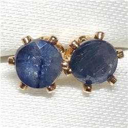 14K Gold Fill Sapphire(0.36ct) Earrings, Made in Canada