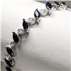 Image 1 : Silver Black Sapphire(6.8ct) Marquise Cut Earrings (~length 7cm) (~weight 8.95g) (Estimated Selling 