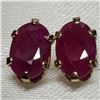 Image 1 : 10K Yellow Gold Ruby(0.6ct) Stud Earrings Earrings, Made in Canada (Estimated Selling Price from $45