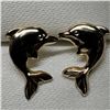 Image 2 : 14K Yellow Gold Dolphin Shape Earrings, Made in Canada