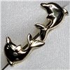 Image 3 : 14K Yellow Gold Dolphin Shape Earrings, Made in Canada