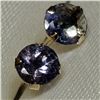 10K Yellow Gold Tanzanite(0.66ct) Fw Pearl 2 In 1 Earrings, Made in Canada