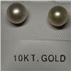 Image 3 : 10K Yellow Gold Tanzanite(0.66ct) Fw Pearl 2 In 1 Earrings, Made in Canada