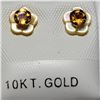 Image 2 : 10K Yellow Gold Citrine(0.3ct) Earrings, Made in Canada