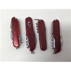 Lot of 4 Swiss Army Pocket Knives