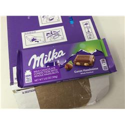 Lot of MilkaMilk Chocolate Bars with Whole Hazelnuts