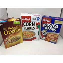 Lot of Assorted Cereal (Honey Nut,Corn Flakes & Frosted Flakes)