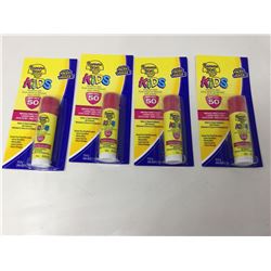 Lot of Banana Boat Kids SPF 50 Sunscreen Stick (4 x 15.6g)