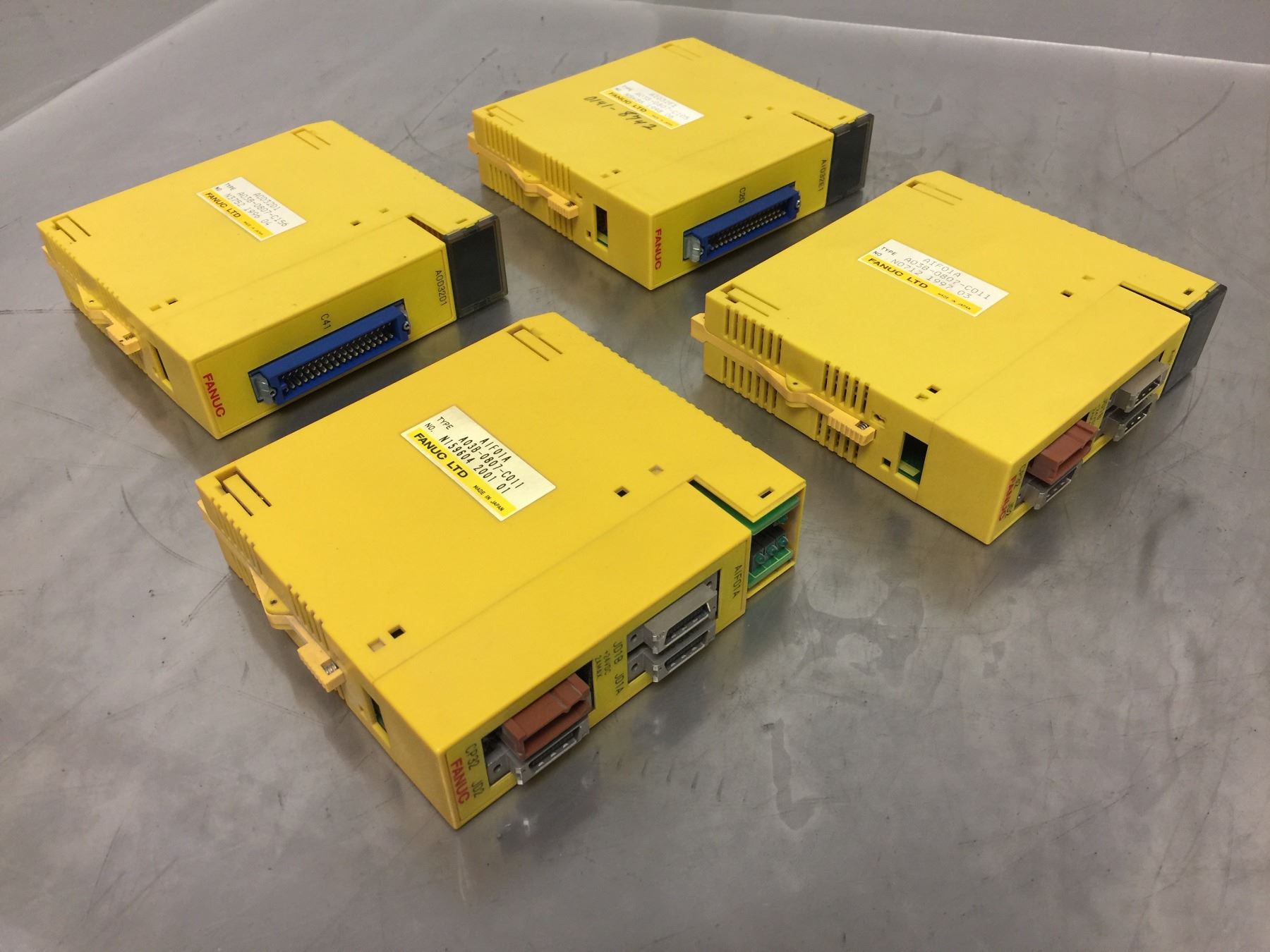 LOT of 4 Fanuc I/O Modules A03B-0807-C011 & A03B-0807-C156 & A03B-0807 ...