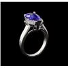 Image 4 : 2.70 ctw Tanzanite and Diamond Ring - 14KT White Gold