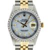 Image 1 : Rolex Mens 2 Tone 14K Mother Of Pearl Diamond 36MM Datejust Wristwatch