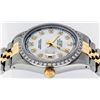 Image 3 : Rolex Mens 2 Tone 14K Mother Of Pearl Diamond 36MM Datejust Wristwatch