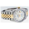 Image 5 : Rolex Mens 2 Tone 14K Mother Of Pearl Diamond 36MM Datejust Wristwatch