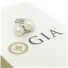 Image 1 : GIA Certified Solid Platinum Pearl & Diamond Bypass Cocktail Ring