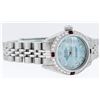 Image 3 : Rolex Ladies Stainless Steel Sky Blue Diamond & Ruby Datejust Wristwatch