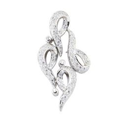 1.68 ctw Diamond Pendant - 14KT White Gold