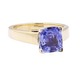 3.58 ctw Blue Sapphire Ring - 14KT Yellow Gold