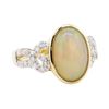 Image 1 : 2.44 ctw Opal and Diamond Ring - 14KT Yellow Gold