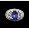 Image 2 : 14KT White Gold 2.69 ctw Tanzanite and Diamond Ring