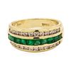 Image 2 : 1.30 ctw Emerald and Diamond Ring - 14KT Yellow Gold