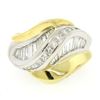 Image 4 : 18k Yellow Gold & Platinum Wavy 2.50 ctw F VS1 Baguette & Princess Diamond Ring