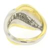 Image 5 : 18k Yellow Gold & Platinum Wavy 2.50 ctw F VS1 Baguette & Princess Diamond Ring