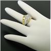 Image 7 : 18k Yellow Gold & Platinum Wavy 2.50 ctw F VS1 Baguette & Princess Diamond Ring