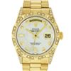 Image 3 : Rolex Mens 18K Yellow MOP Diamond 8 + 2 Diamond Lugs Quickset President Wristwat