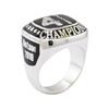 Image 4 : 0.15 ctw Diamond Ring - 14KT White Gold with Black Enamel