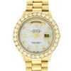 Image 2 : Rolex Mens 18K Yellow Gold 4.0 ctw Diamond Day Date President Wristwatch With Bo