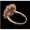 Image 3 : 4.45 ctw Tanzanite and Diamond Ring - 14KT Rose Gold