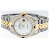 Image 4 : Rolex Mens 2 Tone 14K Mother Of Pearl Diamond & Ruby 36MM Datejust Wristwatch