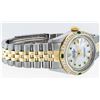 Image 2 : Rolex Mens 2 Tone 14K MOP Emerald String Diamond Datejust Wristwatch