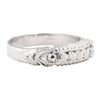 Image 1 : Engraved Straight Line Ring - Platinum