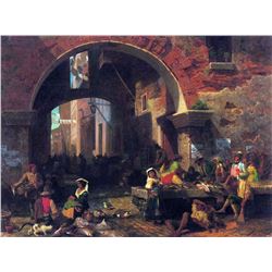 The Arc of Octavius, Roman Fish Market by Albert Bierstadt